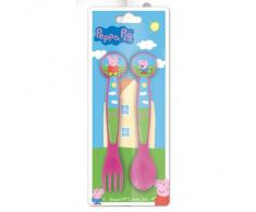 Set 2 posate Peppa Pig in plastica per bambini