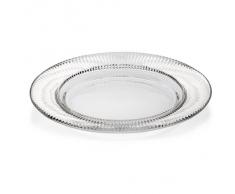 Piatto, piatto per torta, piatto per dolci, vassoio "NORA - Typ 1", trasparente, Ø 18 cm, cristallo al piombo, stile moderno (GERMAN CRYSTAL powered by CRISTALICA)