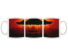 Edificio giapponese in legno, tazza Motif in bianco 300ml ceramica, grande idea regalo per ogni occasione. La tua nuova tazza preferita per caffè, tè e bevande calde.