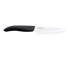 Kyocera FK110WH Coltello Frutta e Verdura, Lama Ceramica Bianca, 110 mm, Manico ABS Nero