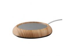 Scaldatazza con venature in legno con presa USB Light Walnut Grain