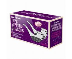 Vinology -Bicchieri di degustazione a forma di pipa per brandy, 75 ml, confezione da 2