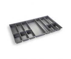 Orga-Box Vassoio Portaposate Grigio Argentato Cassetto di 90 cm ad Esempio Nobilia a Partire da 2013 (473,5 x 794 mm) Vassoio per Posate III