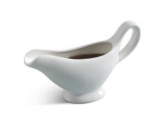 Singeru - Salsiera in ceramica, 140 ml/200 ml/300 ml, in porcellana bianca 200ml