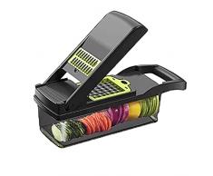 Multifunzione Cucina Affettaverdure Taglia - Affetta Trita Cipolla Patate Frutta, Mandolina Verduretagliaverdure, Affettatrice Taglia Verdure, Tritatutto Aglio Affettare, Tagliaverdure Mandolina