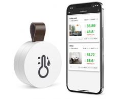 ORIA Igrometro Termometro Wireless Bluetooth, Sensore di Temperatura e umidità con Funzione di Esportazione dei Dati, Termometro da Interno Mini con iPhone e Android per Vino, Soggiorno, Casa