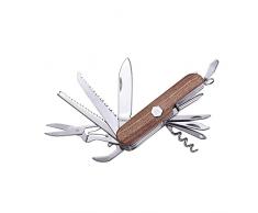 LAGUIOLE - Coltello multifunzione con manico in legno di sandalo rosso - acciaio inox, legno di sandalo rosso - Marrone scuro