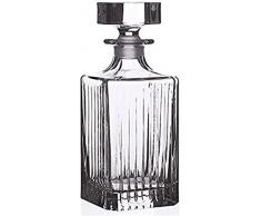 RCR Crystal - Decanter quadrato modello Timeless, in cristallo, per vino o whisky