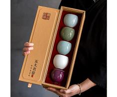 Kung Fu Teaware - Set di tazze da tè in ceramica vintage, in stile cinese/giapponese, set regalo