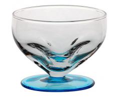 Coppe per gelato, coppe in vetro~LIGURIA~ Blu marino, 9 cm, Vetro trasparente(GELATO VERO powered by CRISTALICA)