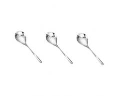 UPKOCH 3Pcs Strumento Scanalato Caldo Filtraggio Strumenti Alimentari Tagliatella Scrematura Casa Acciaio Bar Fritto Sferificazione Ristorante Zuppa Paletta Molecolare Servire Frittura