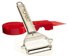 Turbo pelapatate Combo Plus con mandolina, colore rosso