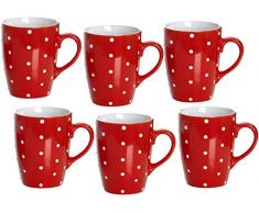 Ritzenhoff & Breker 737691 Pinto - Servizio da caffè, 6 pezzi, colore: Rosso