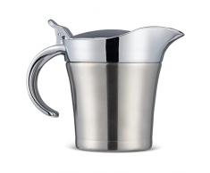 Oak & Steel Salsiera Premium in Acciaio Inossidabile, 480ml - Doppio Isolamento