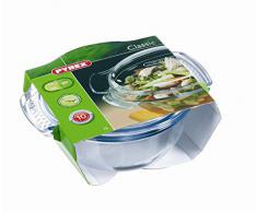 Pyrex Classic Casseruola tonda con coperchio a tegame in vetro borosilicato, 1.5 L