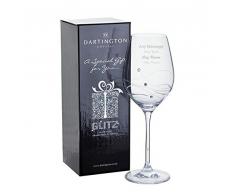 Flûte Da Champagne In Vetro Personalizzato Con Cristalli Swarovski - Dartington Glitz - Regalo Di Nozze Personalizzabile