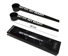 Misurino in Plastica Cucchiaini Dosatori per Proteine ​​Pre allenamento BCAA Cucchiaio in Plastica Farina dAvena Vaso - Accessorio per Dispenser Dosatore Shaker Fitness 25-50ml (20-30gr)