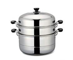 SZQ-Pentole bagnomaria Multistrato Steamer Pot, 34CM di Diametro impilabile atossico Pentole Pentola con Filtro e di Verdure Steamer Basket,Pentola Multifunzionale (Size : 34 * 46 * 39.5CM)