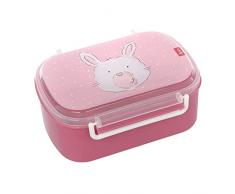 Sigikid 25179 - Contenitore per il pranzo e la merenda con coniglio, senza BPA, per bambine, consigliato a partire dai 2 anni, colore: rosa, 1 pz