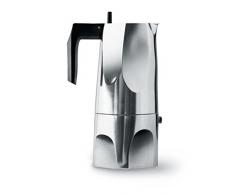 Alessi Ossidiana MT18/6 Caffettiera per Espresso di Design in Fusione dAlluminio, 6 Tazze