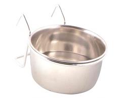 Trixie - Ciotola in Acciaio Inox con Supporto, 150 ml