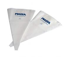PIAZZA - Sac a Poche Professionali Senza Beccucci - Confezione 2 Sacchetti da 25 cm - Per Realizzare Decorazioni su Dolci, Torte, Cioccolatini e Pasticcini - Riutilizzabili e Resistenti in Nylon