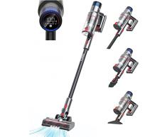 Vistefly V15 Aspirapolvere Senza Fili Potente con Touchscreen 32000Pa 500W Scopa Elettrica Autonomia 60 Minuti per Pavimento Tenda Tappeti Peli Animali