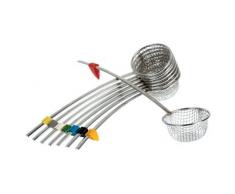 Combrichon - Set di colini per fonduta, in Acciaio Inox, 4 Pezzi
