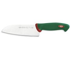 Sanelli Premana Professional Coltello Santoku, Acciaio Inossidabile, Verde/Rosso, 29.0x3.0x5.5 cm