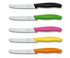 Victorinox Pomodoro - Coltello da tavola, coltelli da tavola Set 5 Pezzi 6.7836 colorato Nuovo Swiss Made