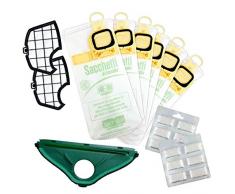Piesseonline Kit Risparmio Folletto Vk 140 150 12 Sacchetti 12 Profumi 2 Griglie 1 sotto spazzola