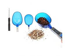 cucchiaio bilancia digitale, 500 g/0,1 g Display LCD Cucina digitale Bilancia per cucchiai da cucina Tazze per misurare il caffè, con 3 misurini rimovibili, Unità Gram OZ Gn Ct