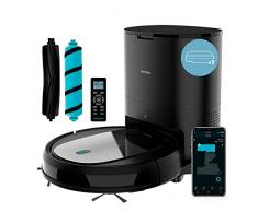 Cecotec Robot Aspirapolvere e Base a Svuotamento Automatico Conga 2290 Ultra Home T, Tecnologia Gyro, Include Base Conga Home 2000, 2 Spazzolini, 2100 Pa, 160 minuti Autonomia, APP, 8 Programmi