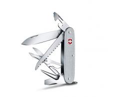 Victorinox, Coltello tascabile, Farmer X Alox, 93 mm, argento (10 funzioni, lama, cacciavite 3 mm, leva-capsule, apriscatole)