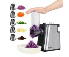 Anatole Taglia Verdure Elettrico Grattugia di Formaggio in Acciaio Inox Affetta Patate Multifunzionale con 5 Lame Tritatutto da Cucina Casa Spiralizzatore di Carote Cipolle