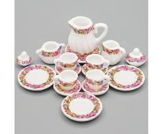 Odoria 1/12 Miniatura 15pz Servizio di tè in Porcellana Cucina di Casa delle Bambole