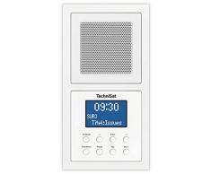 TechniSat - Radio digitale da incasso UP 1 DAB (montaggio in ogni scatola doppia da incasso, DAB +, FM, Bluetooth, sveglia, 2 Watt RMS) bianco