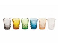 Villa dEste Home Tivoli Nobilis, Multicolore, Set 6 Bicchieri Acqua, 6 unitÃ