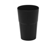 Mojito Design Cocktail Bicchieri, Plastica, Nero, 6 Pezzi