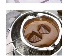 JUNGEN Pentola in Acciaio Inox per Cuocere al Vapore Far Fondere Cioccolato Caramelle Burro Pentolino per Bagnomaria 2 Pezzi