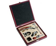Set Vino 5 pezzi in legno per amanti del vino e sommelier
