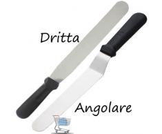 2 SPATOLE PER DOLCI ANGOLARE E DRITTA PER CREPES, SPATOLA DA PASTICCIERE