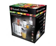 Russell Hobbs Ultimate 3 in 1 Juicer 22700-56 Frullatore/Centrifuga/Spremiagrumi, 800 Watt, Acciaio Inossidabile, Nero