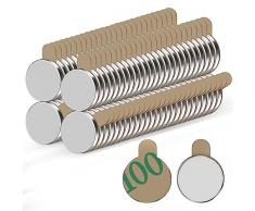 100 Pezzi Calamite Adesive,8x1mm Calamite Frigorifero Calamite Piccole, Calamita Adesiva Magneti Neodimio, Mini Calamite Potenti Magnete per Lavagna Magnetica, Frigo, Artigianato, Foto