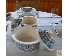 YODECO Cocotte querouana bakir, Ceramica, Turquoise, 20 x 15 x 7 cm