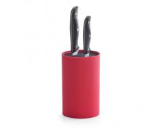 Zeller, Blocco portacoltelli con Inserto in setole, in plastica, Rot, 0