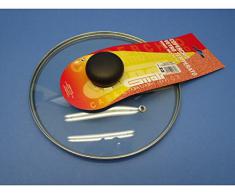 Coperchio in vetro temperato con pomolo per pentole casseruole con diam 22 Cm