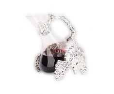 Decantatore Vino Classico 1 Litri con Manico - 100% Soffiato a Mano In Cristallo Trasparente, Caraffa di Vino Rosso, Vino Regalo, Accessori Vino, Aeratore Del Vino, Bottiglia di Whisky, Accessori da C
