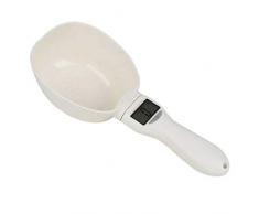 Misurino per Alimenti per Animali Domestici, Tazze per Cucchiaio elettroniche per Alimentazione di Gatti per Cani, Bilancia Digitale Staccabile Portatile con Display a LED, per Cottura in Cucina