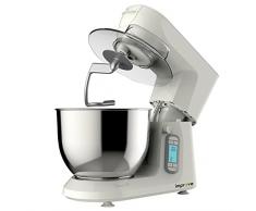 Improve IMPSM6116OU Impastatrice 1500W, ciotola 6l, 5 velocità, paraspruzzi, schermo LCD - bianco